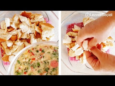Bayat Ekmek Değerlendirme Tarifi İle Tavada Kahvaltılık Omlet Nasıl Yapılır