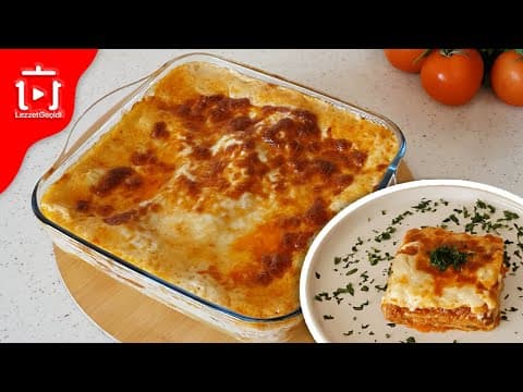 Evde Yapabileceğiniz En İyi Beşamel ve Domates Soslu Lazanya Tarifi nasıl pişirilir ,Yemek tarifleri