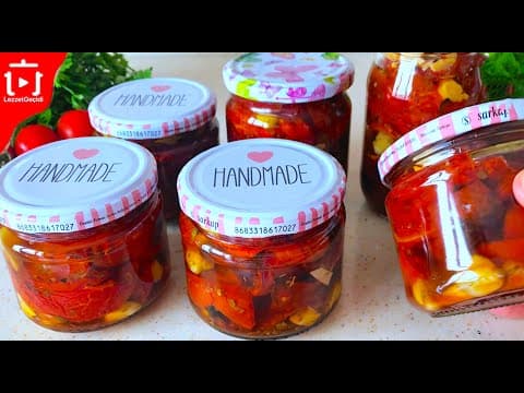 KONSERVE DOMATESİ BU ŞEKİLDE 24 AY SAKLIYORUM ! KIŞLIK KAHVALTILIK TARİF KÖZ DOMATES KONSERVESİ