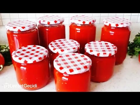 Domates Biber Sosu Nasıl Yapılır - Kışlık Hazırlıklar İçin Konserve Tarifi