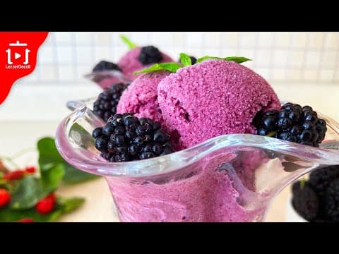 3 Malzemeyle Dondurma Tarifi,  Karadutlu Dondurma  Nasıl Yapılır?