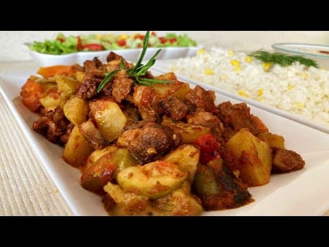 MİSAFİR AKŞAM YEMEĞİ MENÜSÜ 4 ÇEŞİT YEMEK TARİFİ- Ana Yemek ,Ara Yemek ,Cacık ,Salata ,Lezzet Geçidi