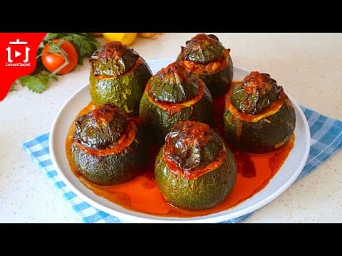 Fırında Girit Kabağı Tarifi , Pratik ve Kolay Etli Kabak Dolması Nasıl Yapılır ?