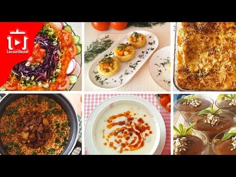 İftar Menüsü: Çorba, Ara Yemek, Ana Yemek, Salata, Börek ve Tatlı Tarifleri