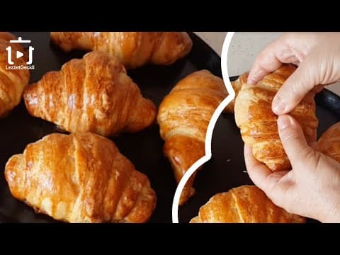 Kruvasan Tarifi - Tereyağlı Çikolatalı Croissant Nasıl Yapılır