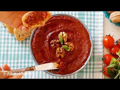 SALÇALI EKMEK SEVENLERE HARİKA BİR MEZE TARİFİ Muhammara Nasıl Yapılır