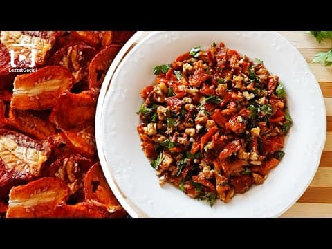 Cevizli Kuru Domates Salatası Tarifi Nasıl Yapılır , Meze