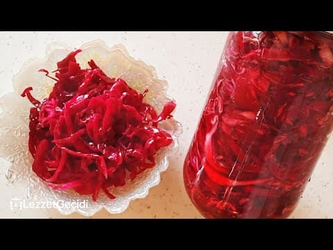 Kışlık Kırmızı Mor Lahana Turşusu Nasıl Yapılır Tarifi