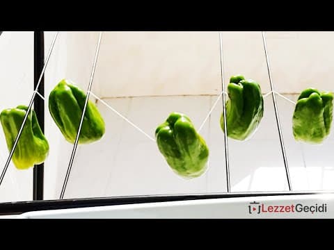 Dolmalık Biber Nasıl Kurutulur - EVDE EN KOLAY YÖNTEM