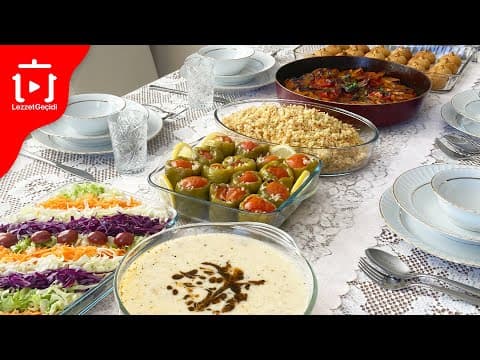 İftar Menüsü 5 Yemek Tarifi - Çorba, Zeytinyağlı Ara Yemek, Ana Yemek, Tatlı, Salata,  Lezzet Geçidi
