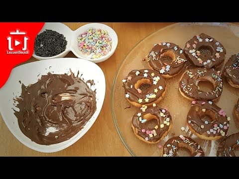 Donut Tarifi : Çikolata Soslu Halka Tatlı Pasta Nasıl Yapılır