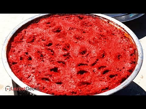 Biber Salçası Nasıl Yapılır (EN DOĞAL HALİYLE Kırmızı Kapya Salçası)