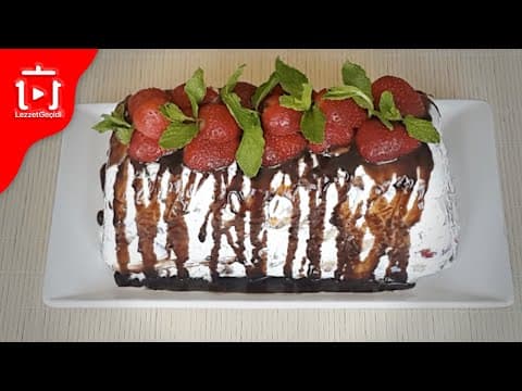 Parfe Tarifi : 10 DAKİKADA FIRINSIZ OCAKSIZ PİŞİRMEDEN Çilekli Çikolatalı Pasta Nasıl Yapılır