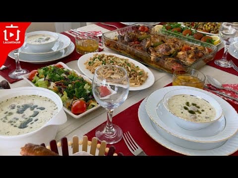 İftar Menüsü 6 Çeşit Yemek Tarifi - Çorba, Zeytinyağlı, Ana Yemek, Pilav, Tatlı -  Lezzet Geçidi