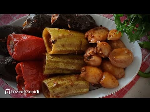 Karışık Dolma Nasıl Yapılır - Bol Ekşili Kıymalı Etli Ana Yemek Tarifi, Lezzet Geçidi