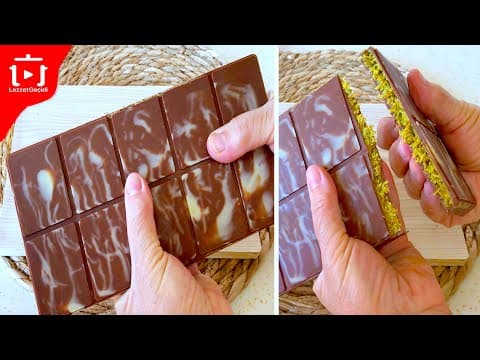 DUBAİ 'NİN VİRAL FISTIKLI ÇİKOLATASINI DENEDİNİZ Mİ ? DUBAİ ÇİKOLATALI BAR NASIL YAPILIR ?
