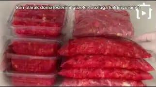 Domates Buzlukta Nasıl Saklanır – videodan kare