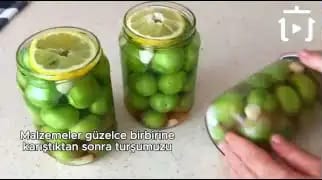 Erik Turşusu Nasıl Yapılır Yeşil Erikli Ekşi Turşu Tarifi – videodan kare