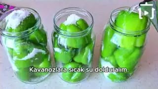 Kavanozda Dolmalık Biber Nasıl Yapılır – videodan kare