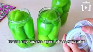Kavanozda Dolmalık Biber Nasıl Yapılır – videodan kare