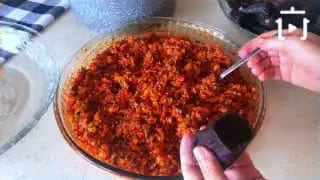 Kuru Patlıcan Dolması Nasıl Yapılır – videodan kare