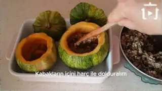Mini Bal Kabağı Dolması Tarifi – videodan kare