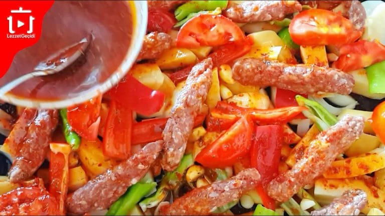 5 DAKİKADA HAZIRLANAN EN KOLAY İFTAR YEMEĞİ 😋 FIRINDA KÖFTE PATATES TARİFİ – LEZZET GEÇİDİ