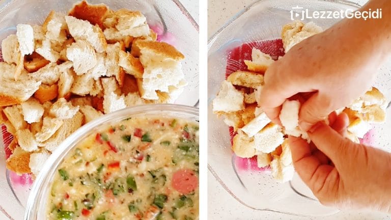 Bayat Ekmek Değerlendirme Tarifi İle Tavada Kahvaltılık Omlet Nasıl Yapılır