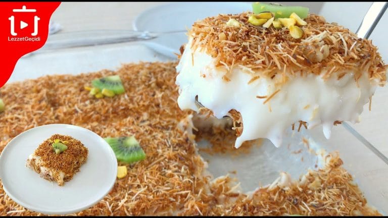 GÖRENLER BAKLAVA SANDI❗️HERKES TARİFİNİ İSTİYOR 💯KADAYIFLI MUHALLEBİ TATLISI TARİFİ NASIL YAPILIR ❓