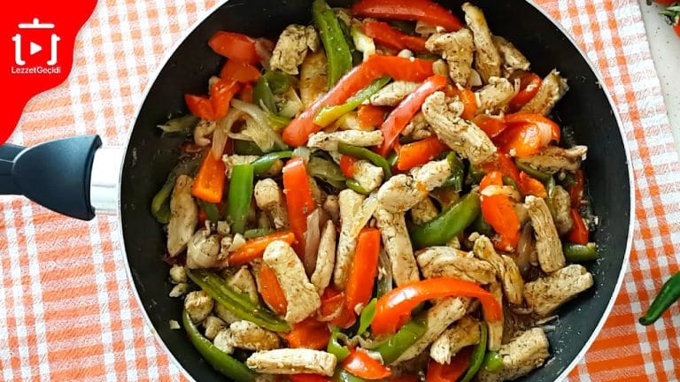 Hindi Fajita Tarifi – Tavada Sebzeli Beyaz Etli Ana Yemek