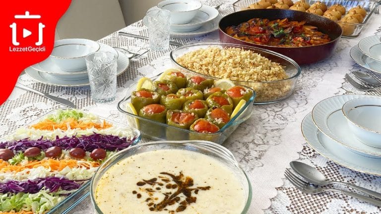İftar Menüsü 5 Yemek Tarifi – Çorba, Zeytinyağlı Ara Yemek, Ana Yemek, Tatlı, Salata,  Lezzet Geçidi