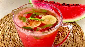 SADECE 3 MALZEMEYLE KARPUZLU LİMONATA 🍉🍋 – Sıcak Yazlar İçin Ferahlatıcı İçecek