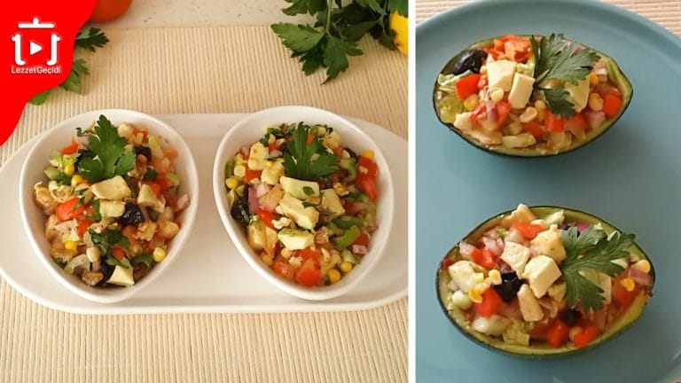 KOLAY VE LEZZETLİ SALATA , AVOKADO SALATASI NASIL YAPILIR