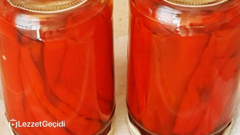 Kırmızı Kapya Biber Konservesi Tarifi, Pratik Közlenmiş Biber Nasıl Yapılır Saklanır, Lezzet Geçidi