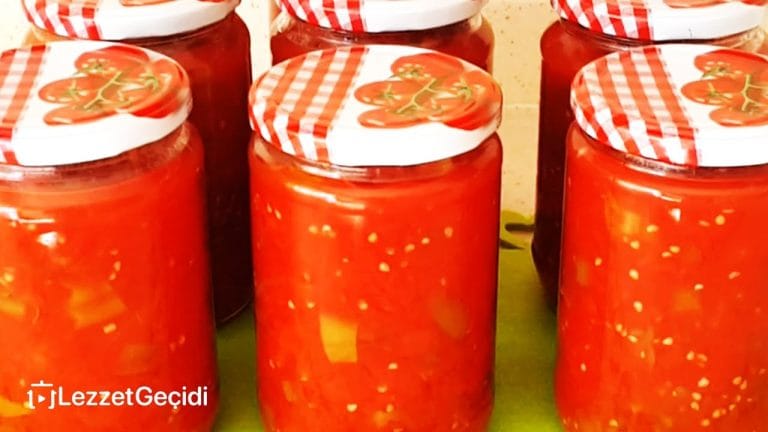 Kışlık Hazırlık Tarifi, Menemen Konservesi Nasıl Yapılır, Biber Domates Saklama, Lezzet Geçidi