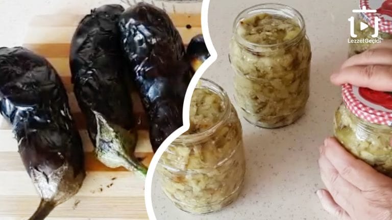 Köz Patlıcan Konservesi Nasıl Yapılır Bozulmayan Kışlık Hazırlık Tarifi