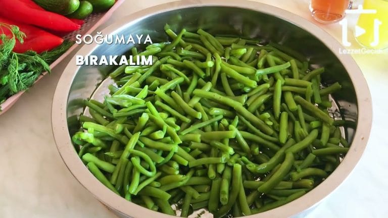 TAZE FASULYE SALATASI NASIL YAPILIR , SALATA NASIL SAKLANIR , KIŞLIK HAZIRLIK KONSERVE TARİFİ