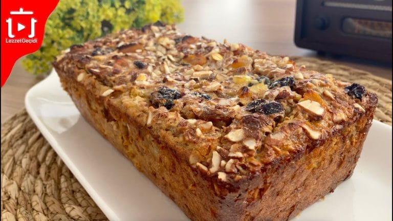 UNSUZ , ŞEKERSİZ YULAFLI KEK | SAĞLIKLI, PRATİK TARİF | KAHVALTI, ARA ÖĞÜN, DİYET