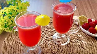 Yaz Boyunca İçeceğiniz Ev Yapımı Çilekli Limonata Tarifi 🍹🍓🍋